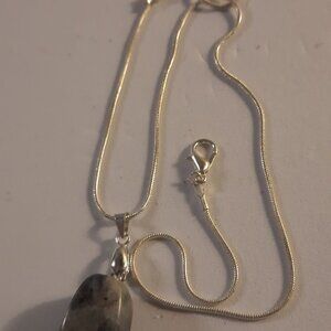 Brand New 925 Silver Chain With Stone Necklace